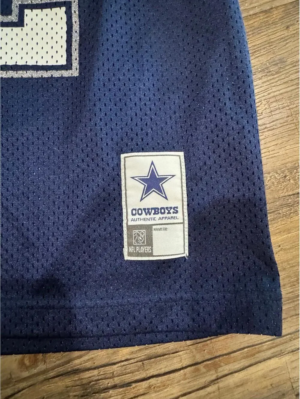 NWOT Dallas Cowboys Girls Glitter Witten Mesh Jersey Sz L